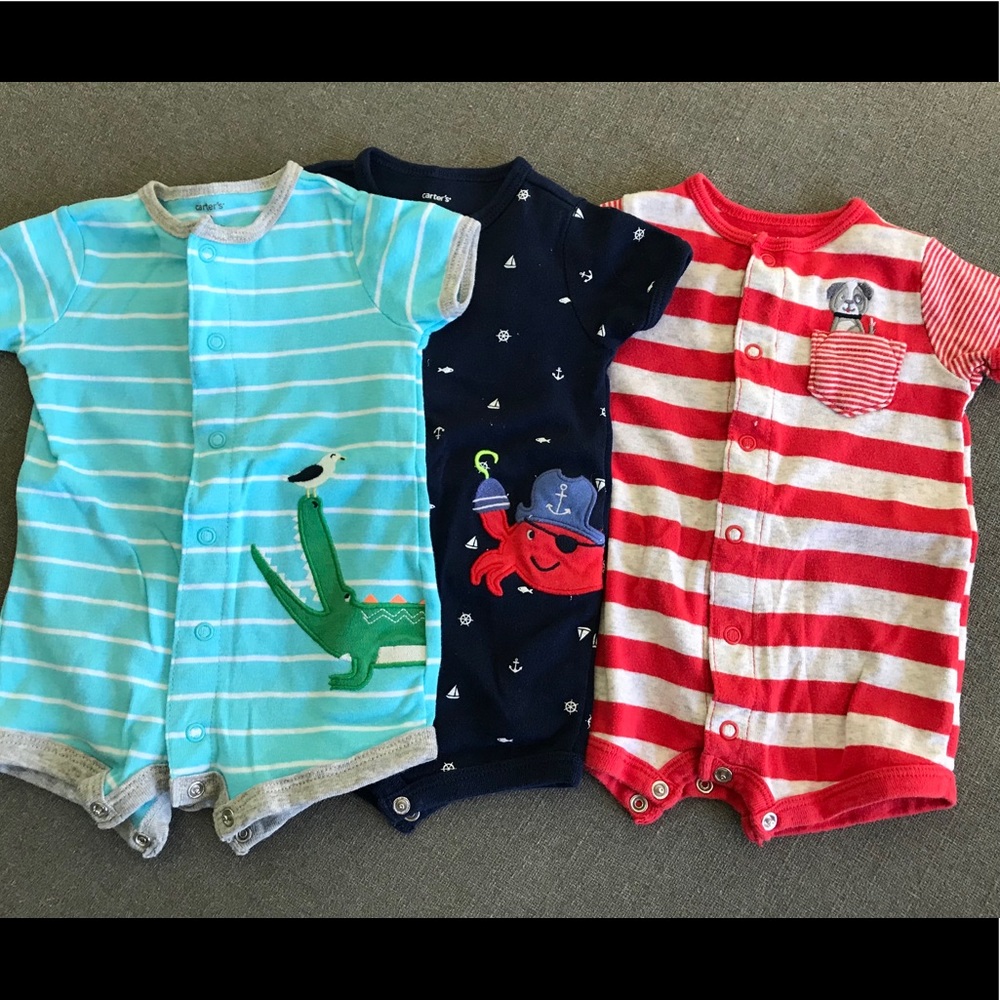👶🏼 baby boy rompers (bundle)